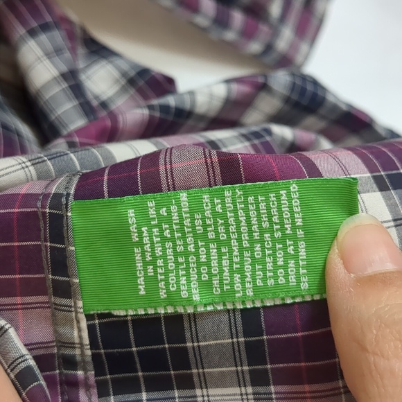 Forsyth of Canada Men's Long Sleeve Button Down Shirt. Size Medium. Plaid - Picture 7 of 11